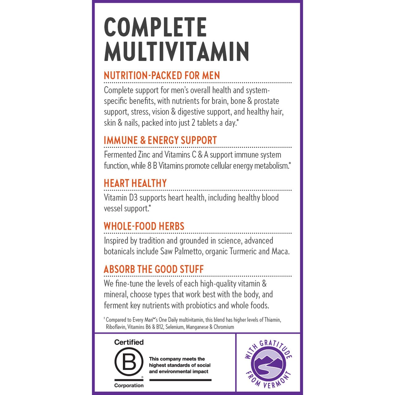 New Chapter multivitaminas ingredientes verificados.