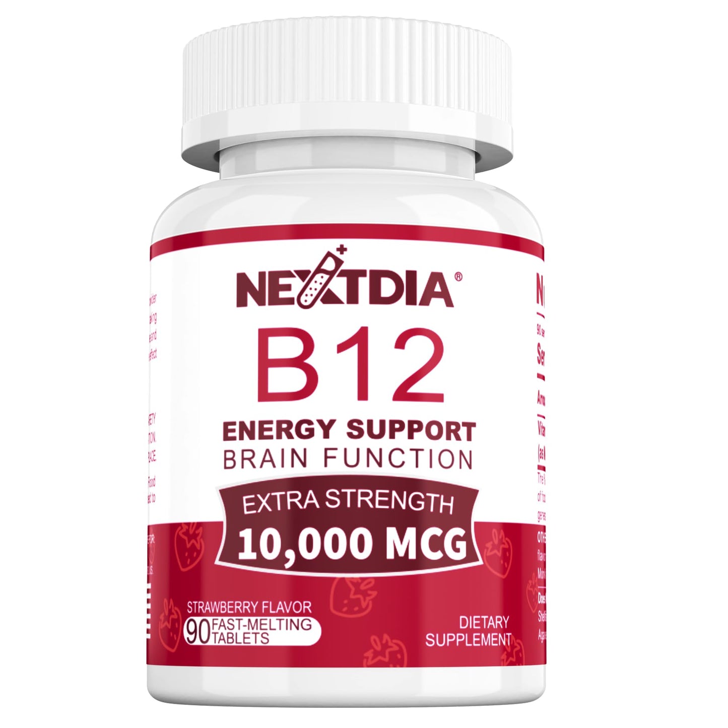 Nextdia vitamina b12 10000 mcg frasco 90 tabletas veganas disolución rápida