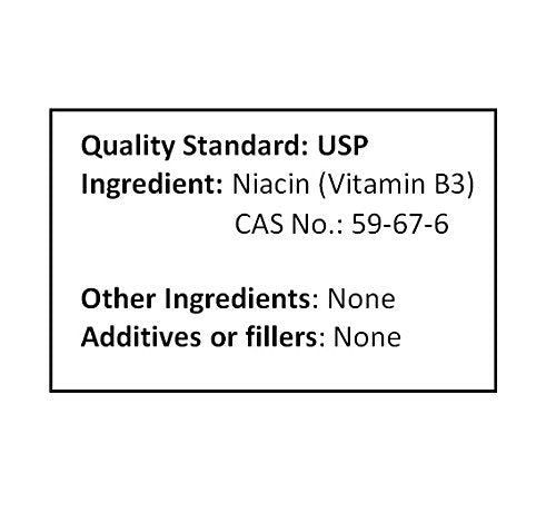 Niacina NuSci vitamina B3 polvo puro blanco
