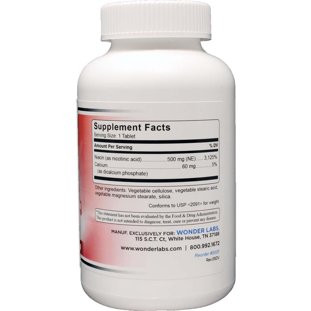 Niacina vitamina b3 liberación prolongada sin gluten sin gmo