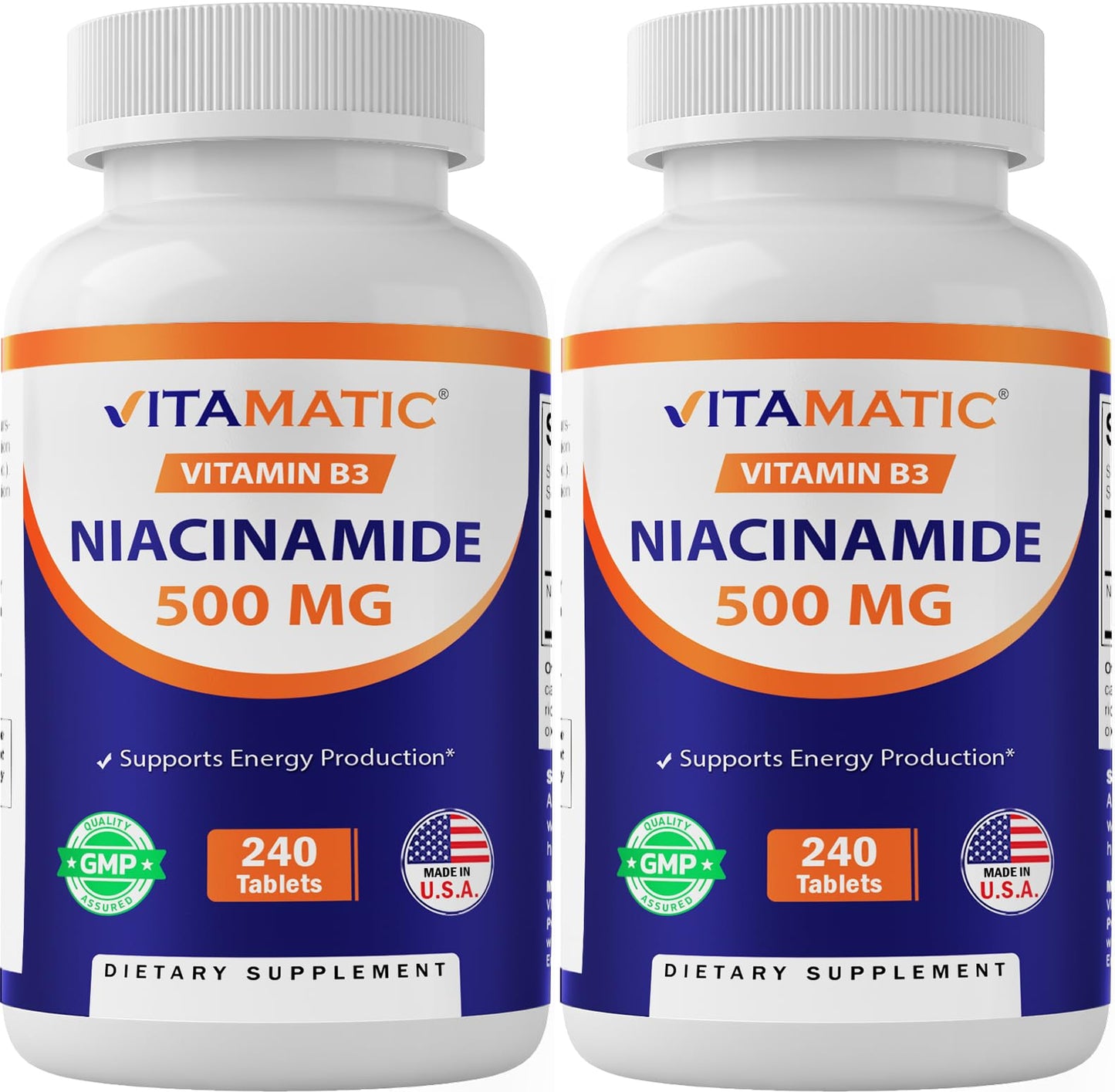Niacinamida 500mg Vitamatic sin enrojecimiento 240 tabletas
