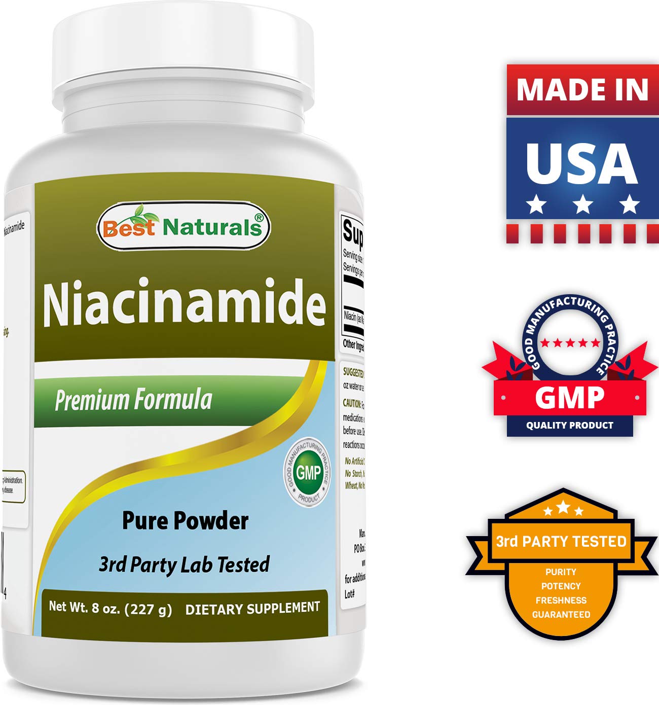 Niacinamida en polvo hecho en USA