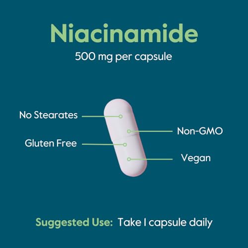 Niacinamida vegana y sin gluten BESTVITE cápsulas