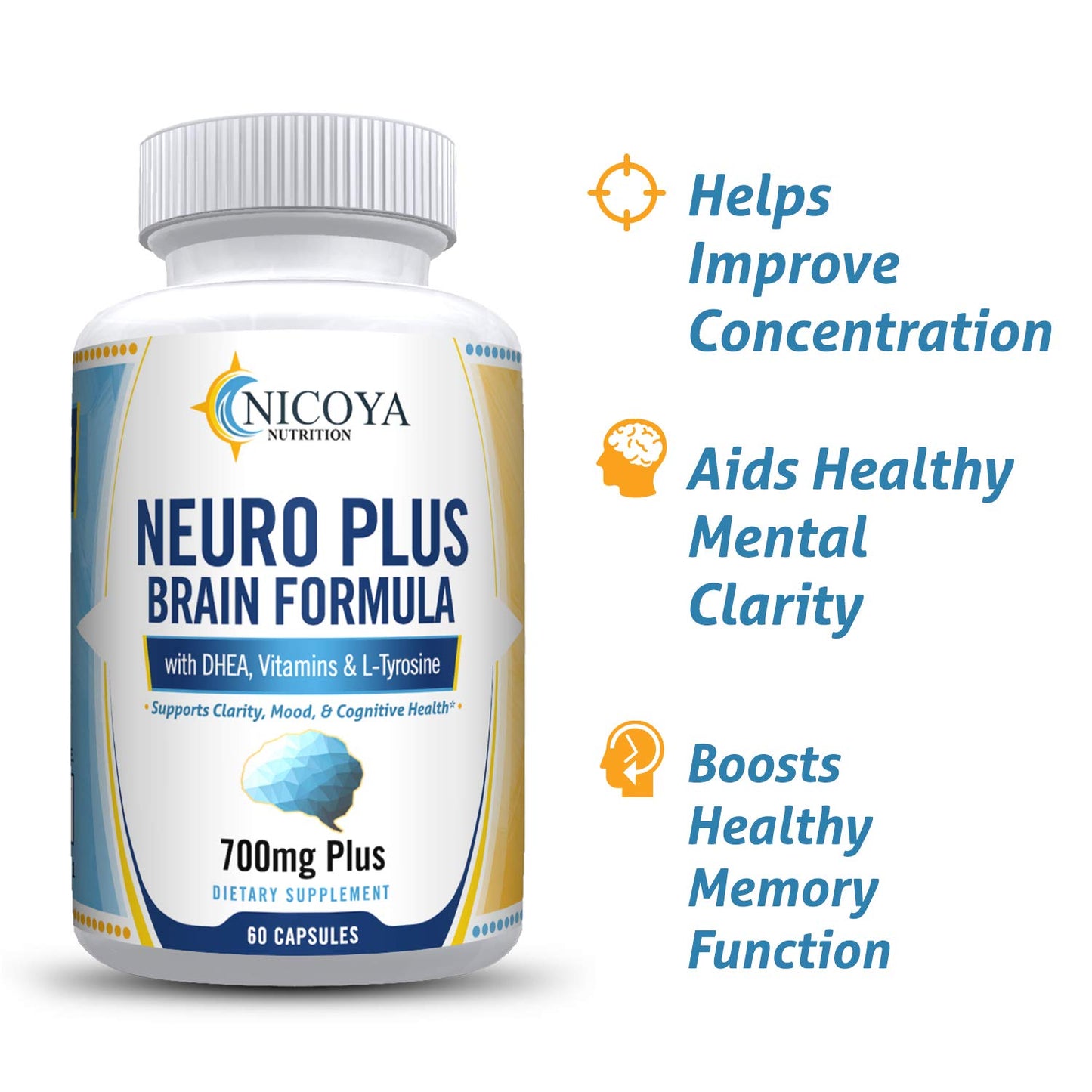 Nicoya Neuro Plus suplemento cognitivo 60 cápsulas