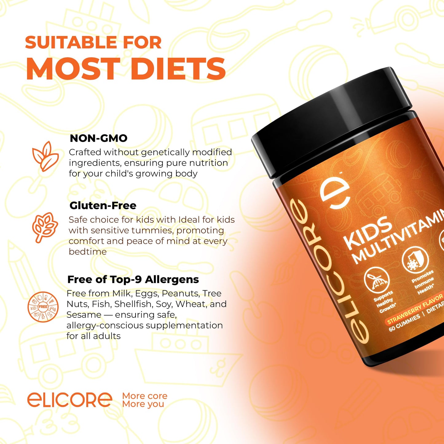 Niñas disfrutando de ELICORE Gomitas Multivitaminas