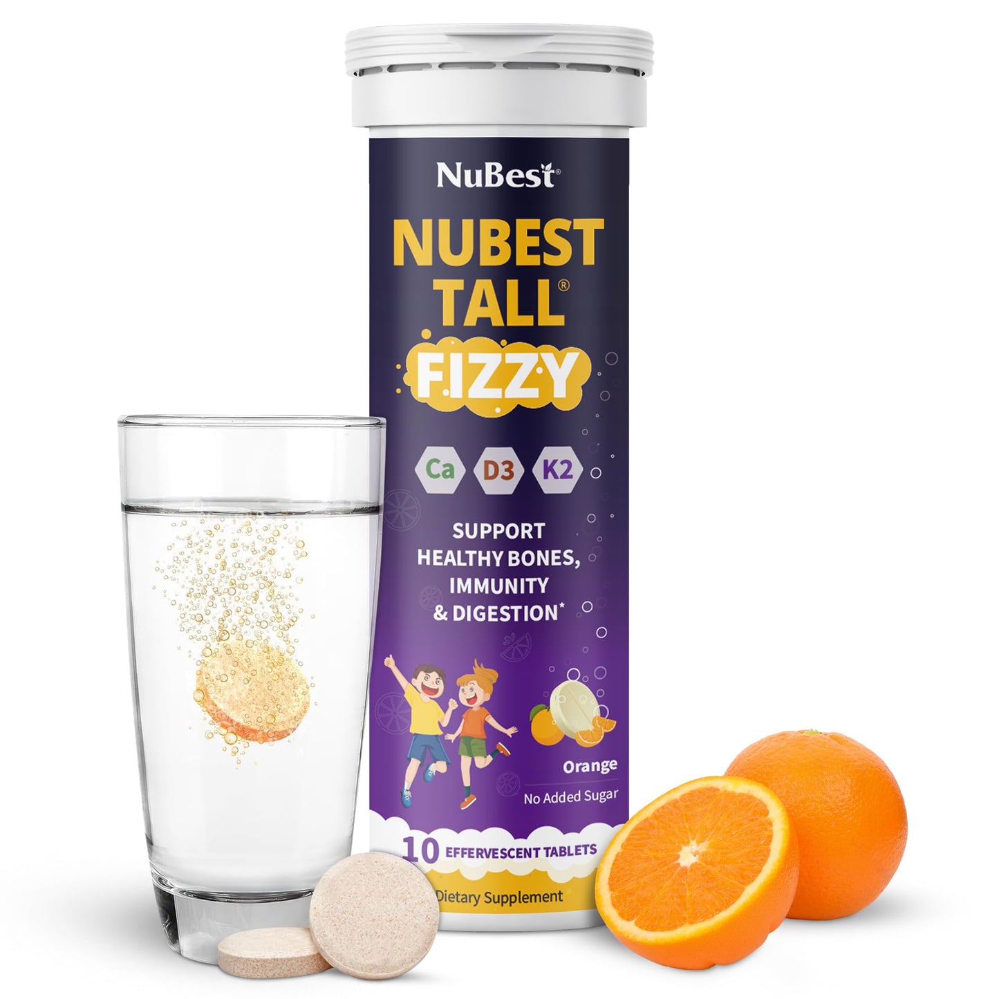 NuBest Tall Fizzy multivitamínico efervescente para niños y adolescentes