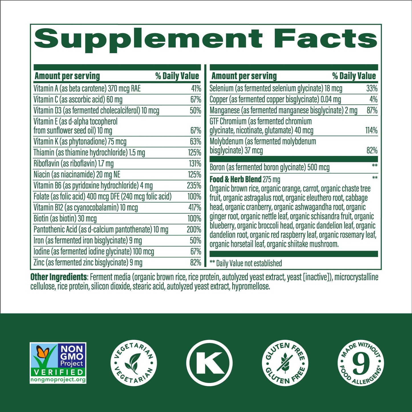 Nueva botella multivitaminas MegaFood mujeres