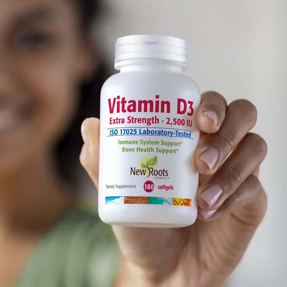 Nueva presentación Vitamin D3 2500 UI NEW ROOTS HERBAL