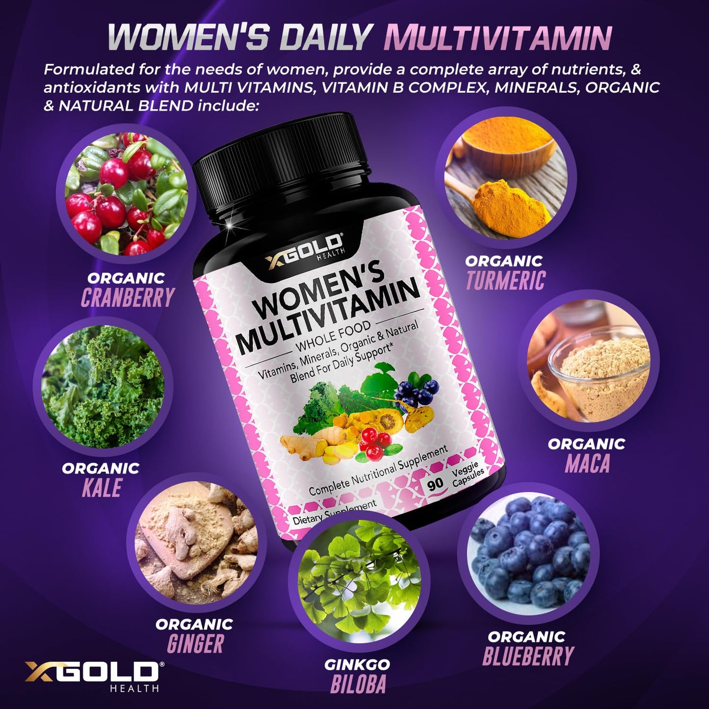 Nuevo etiquetado del multivitamínico vegano para mujeres