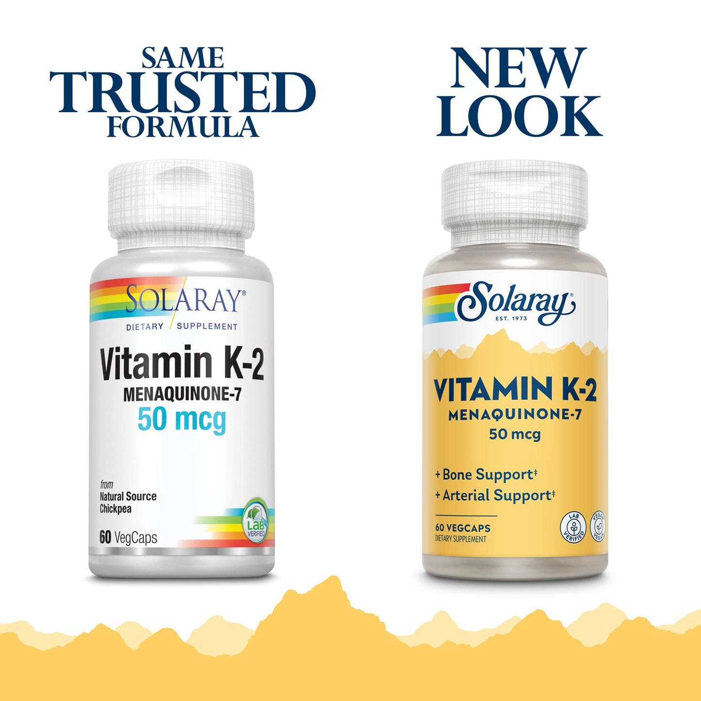 Nuevo look vitamina K-2 SOLARAY 50 mcg