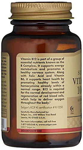 Nuggets vitamina B12 Solgar 250 unidades cerca