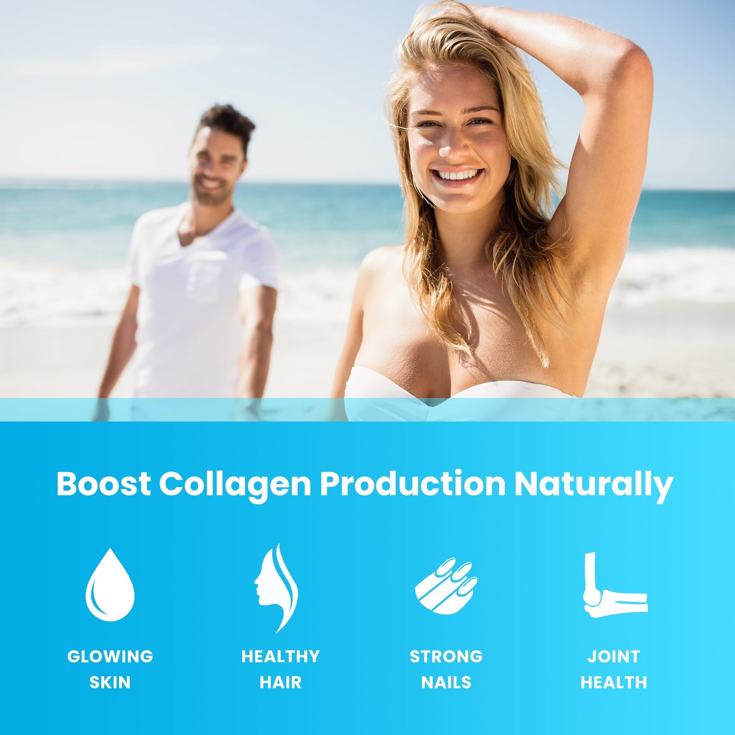 NutraChamps biotina colágeno paquete salud cabello