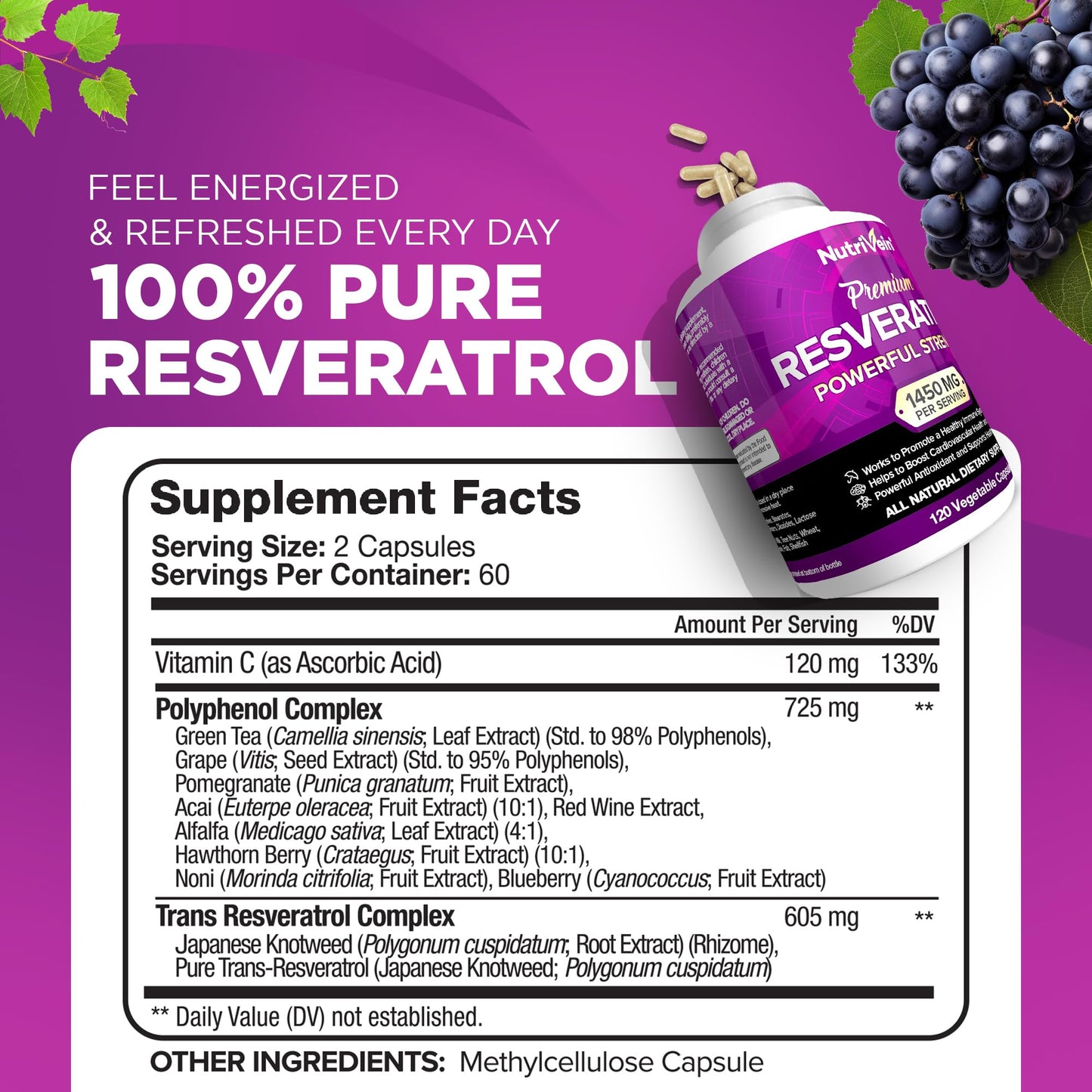 Nutrición completa con resveratrol