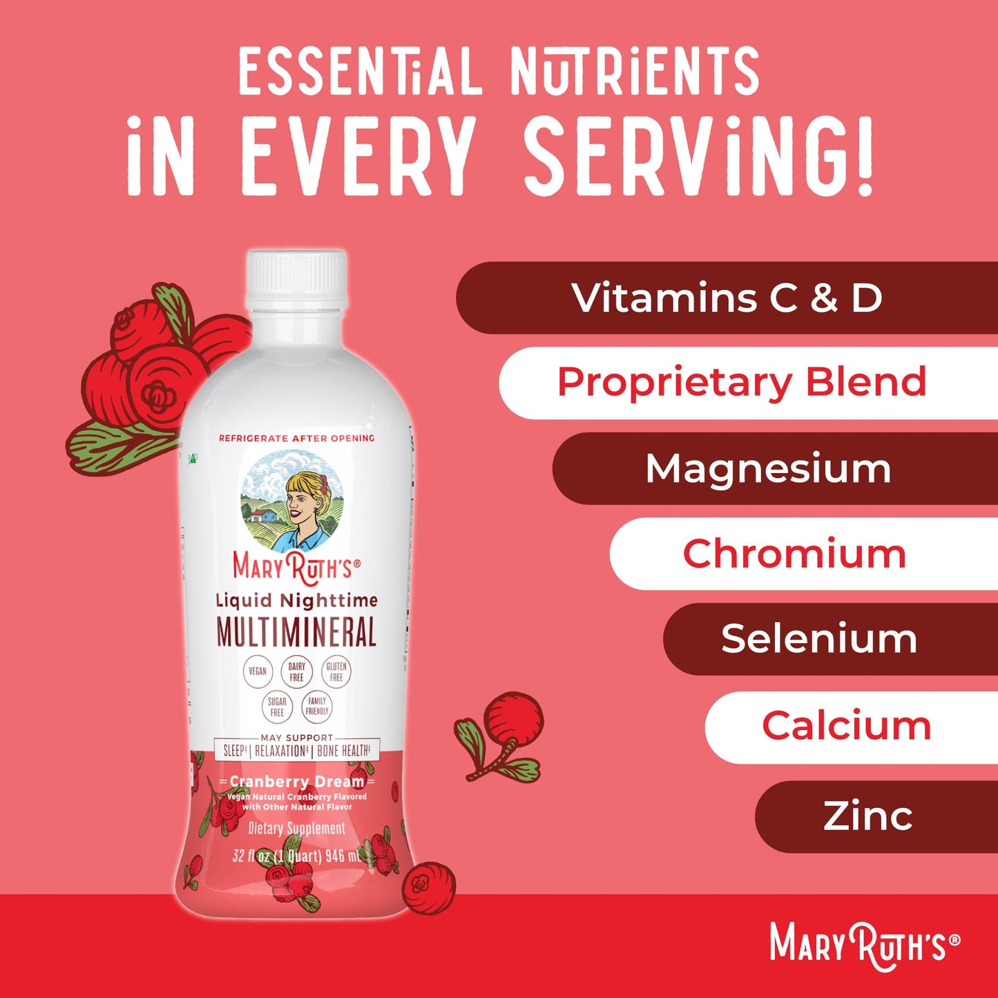 Nutrientes esenciales en cada porción de multimineral