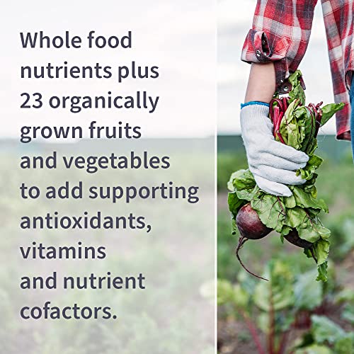 Nutrientes en multivitaminas de Garden of Life con frutas y vegetales