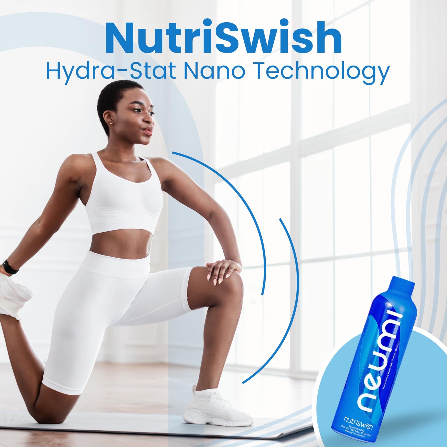 Mujer usando Neumi Nutriswish con tecnología Hydra-Stat.