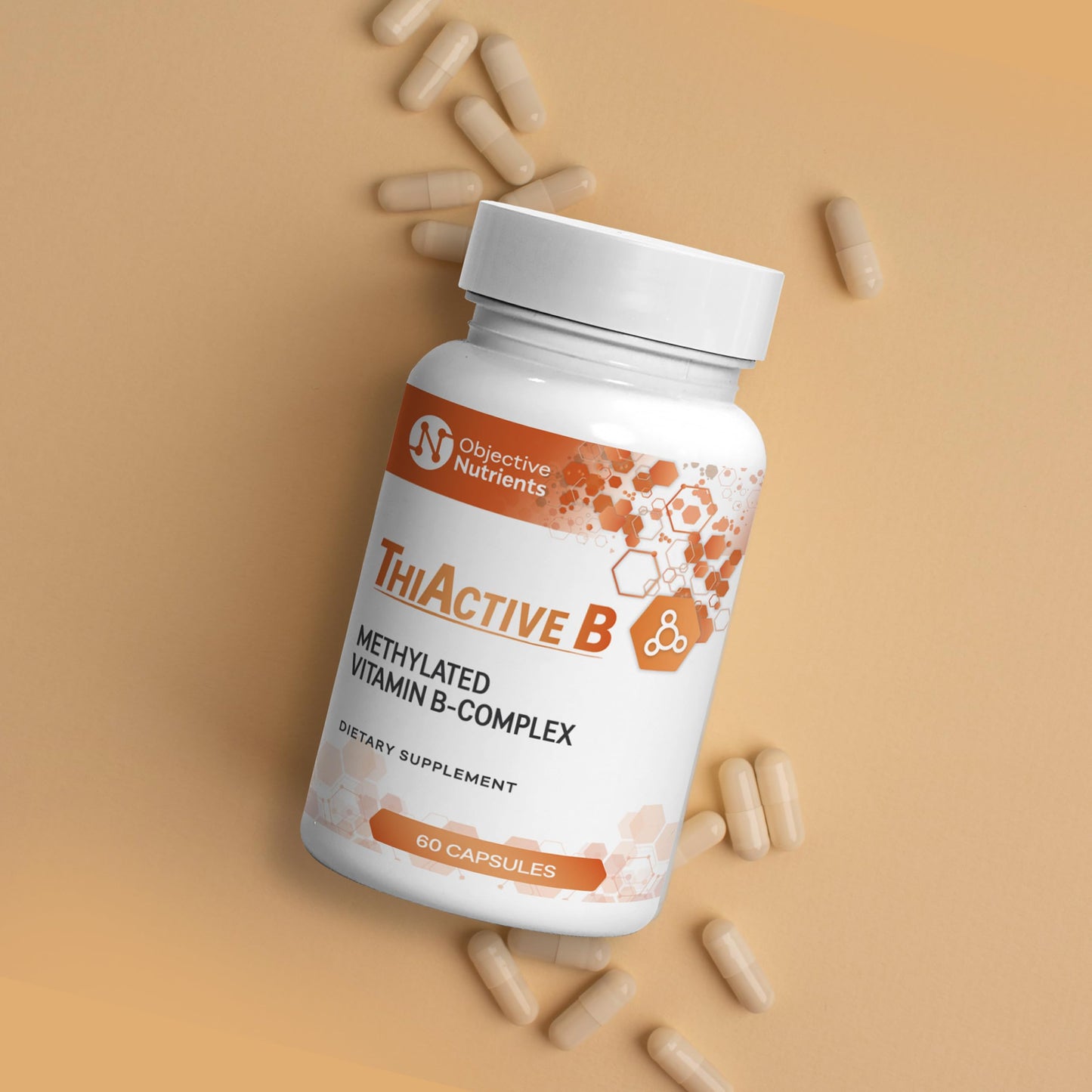 Objective Nutrients ThiActive B frasco y cápsulas