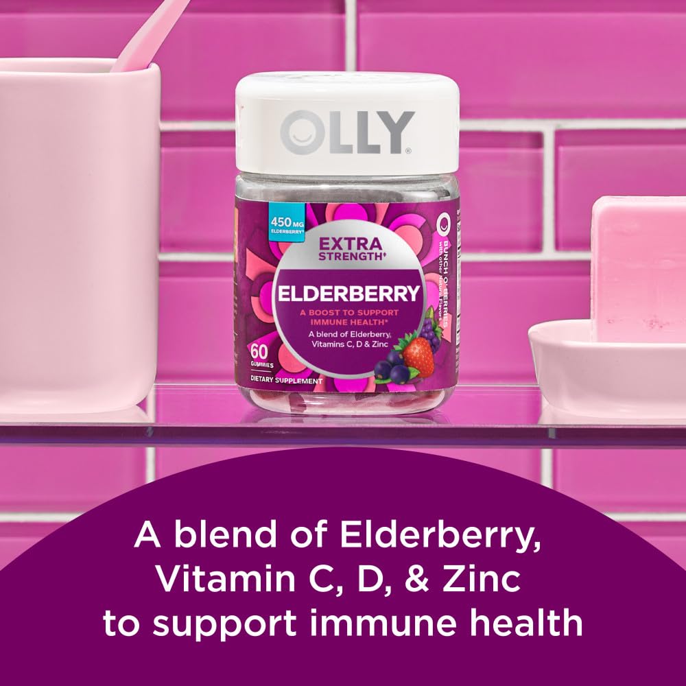 OLLY Extra Strength Elderberry mezcla de bayas para inmunidad
