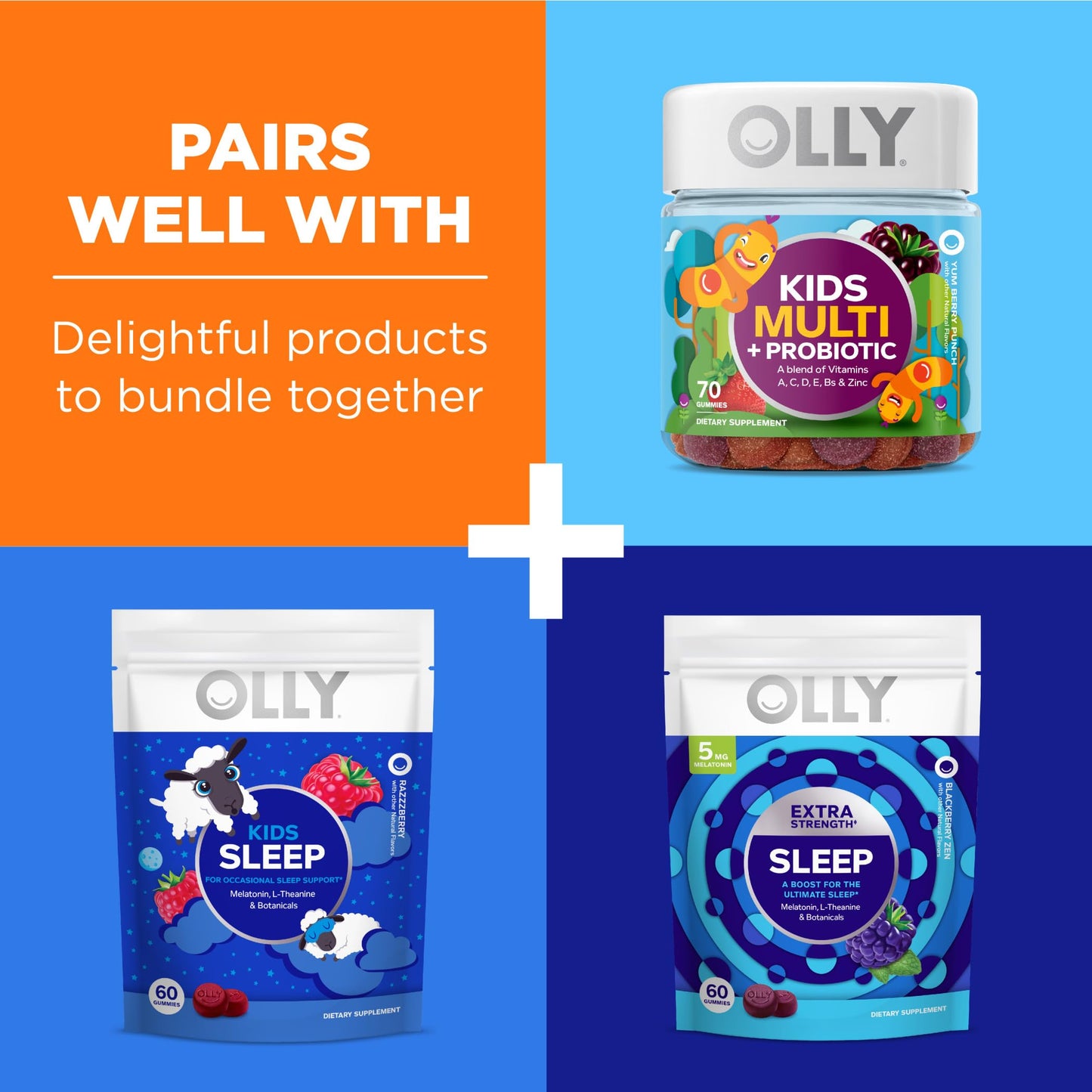OLLY gusanos multivitamínicos para salud infantil.