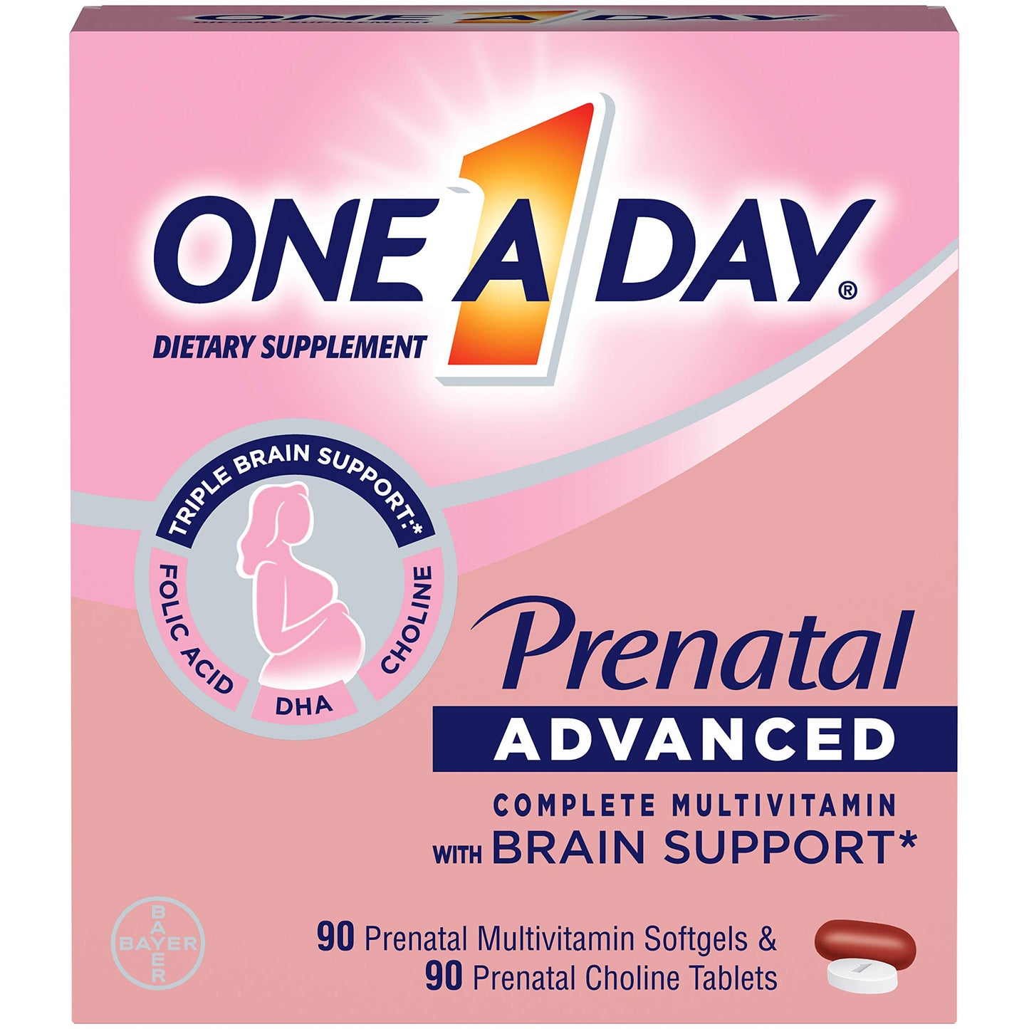 One A Day multivitamin prenatal avanzado para mujeres embarazadas