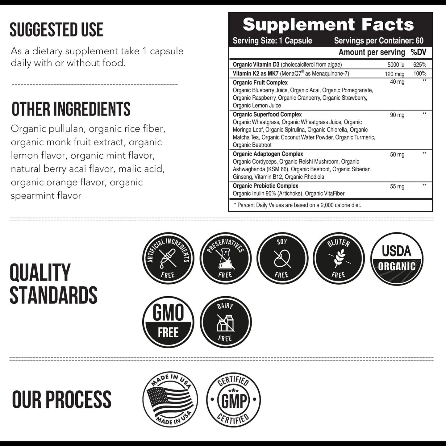 Organic Plant D3 K2 suplemento vegano y orgánico Triquetra Health