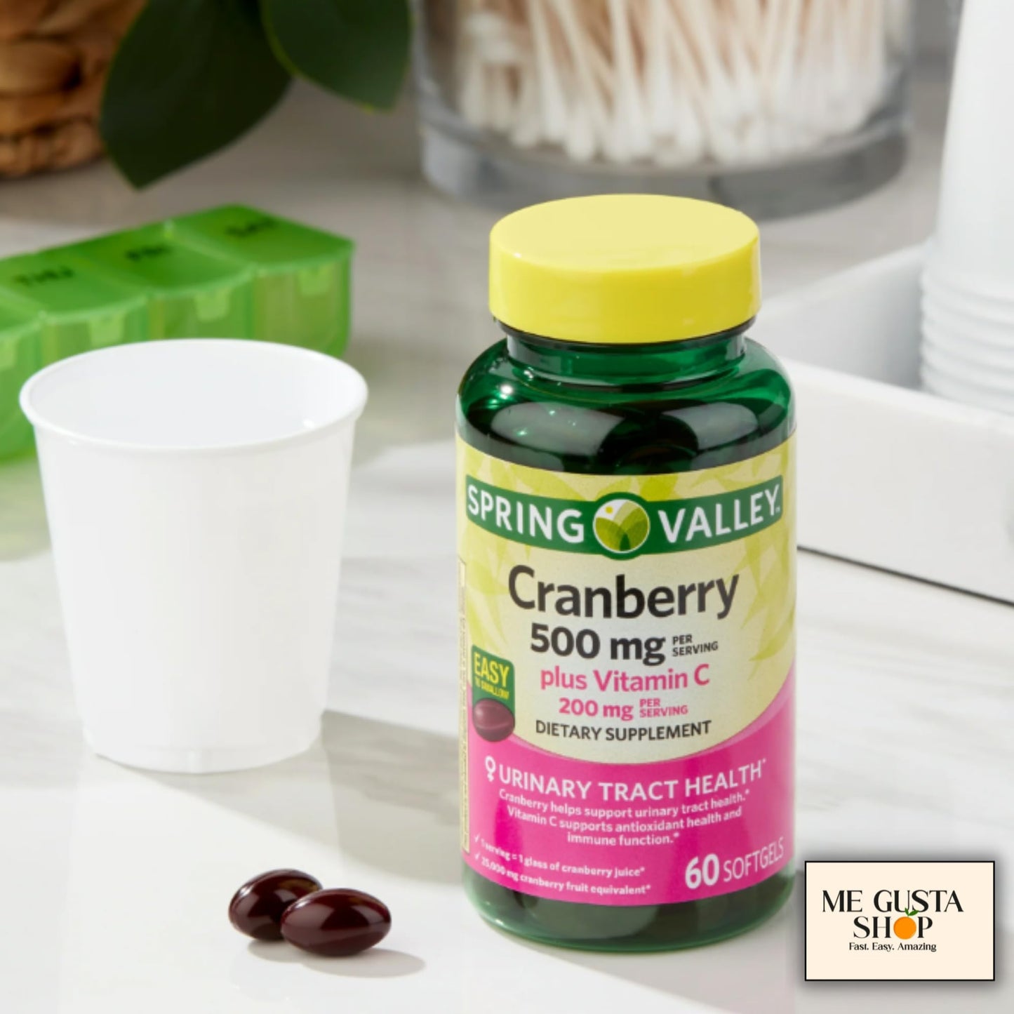 Organizador de pastillas incluido con Spring Valley Arándano 60 cápsulas