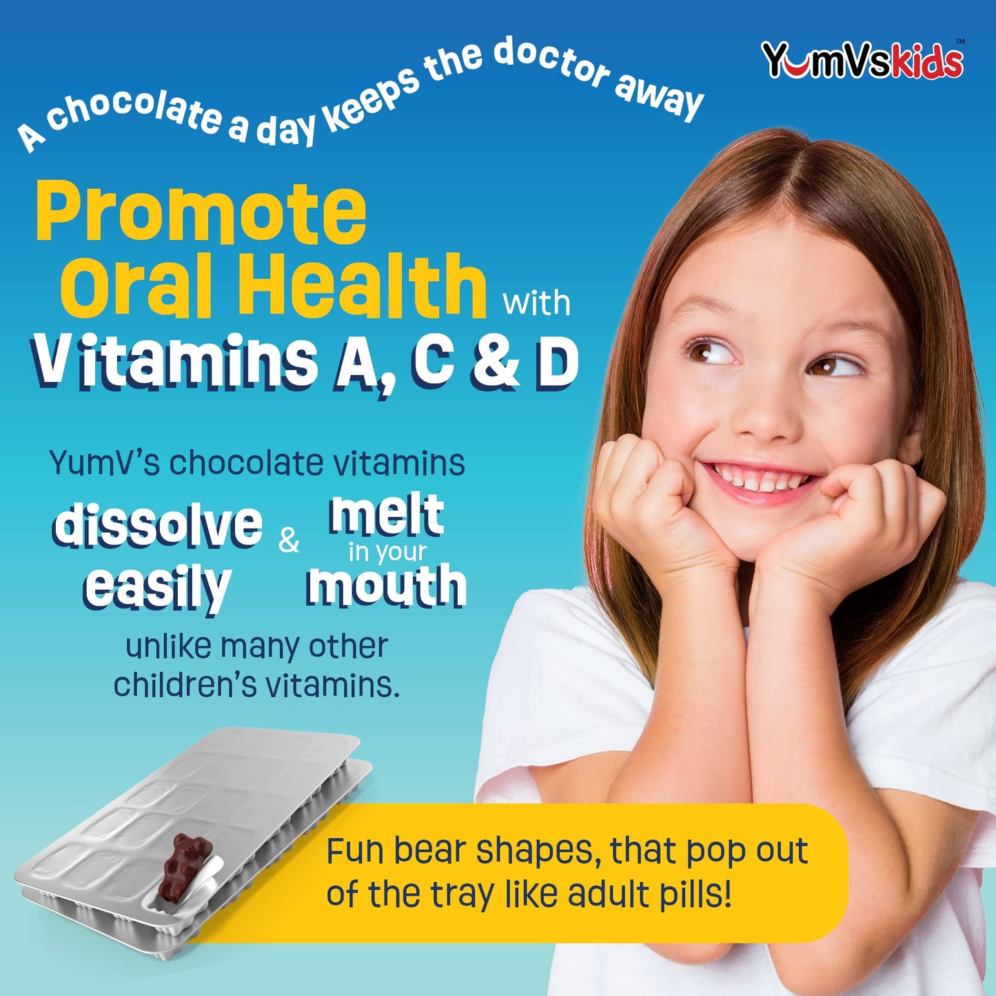 Ositos multivitamínicos para niños con vitaminas y minerales esenciales