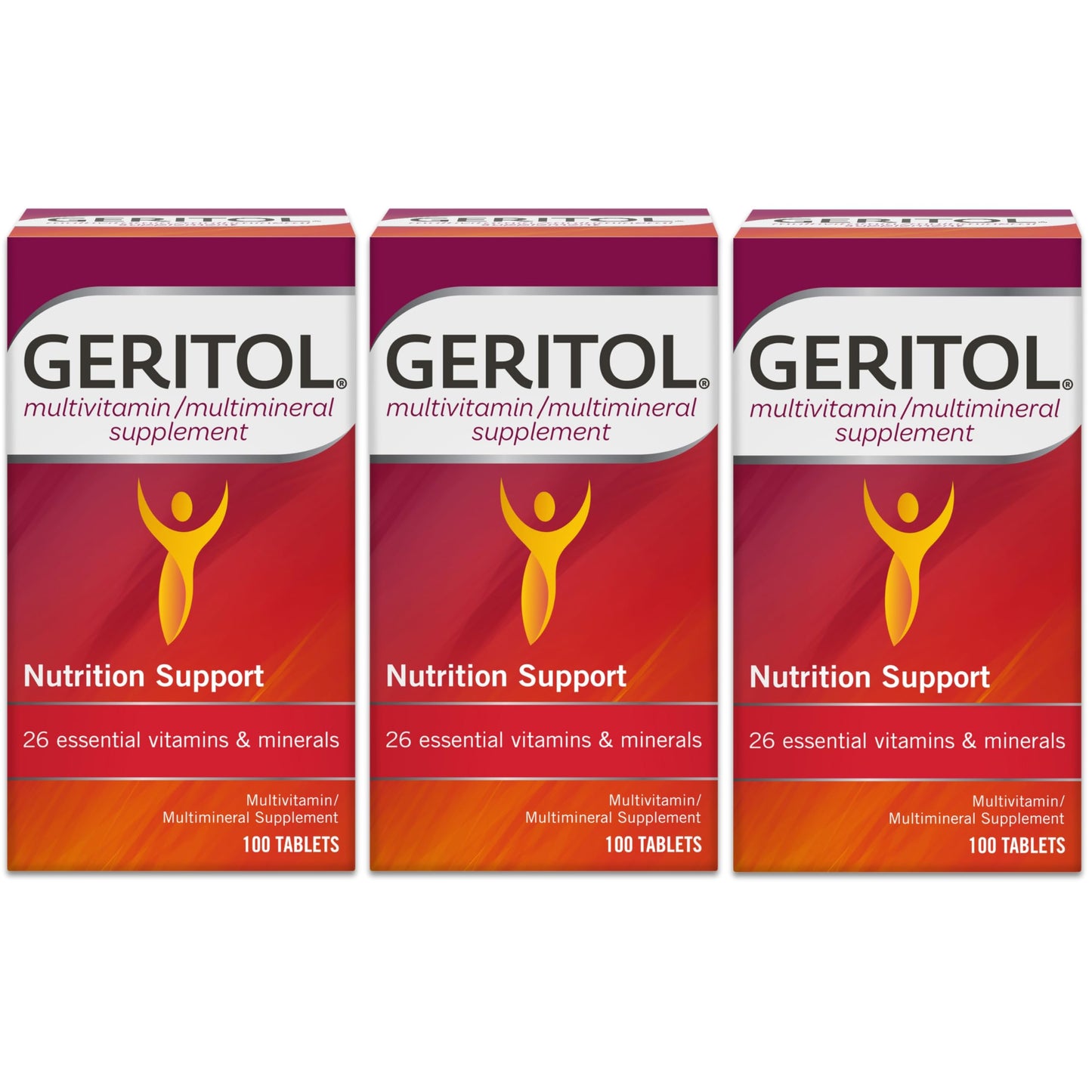 Pack de 3 cajas de multivitamínico Geritol