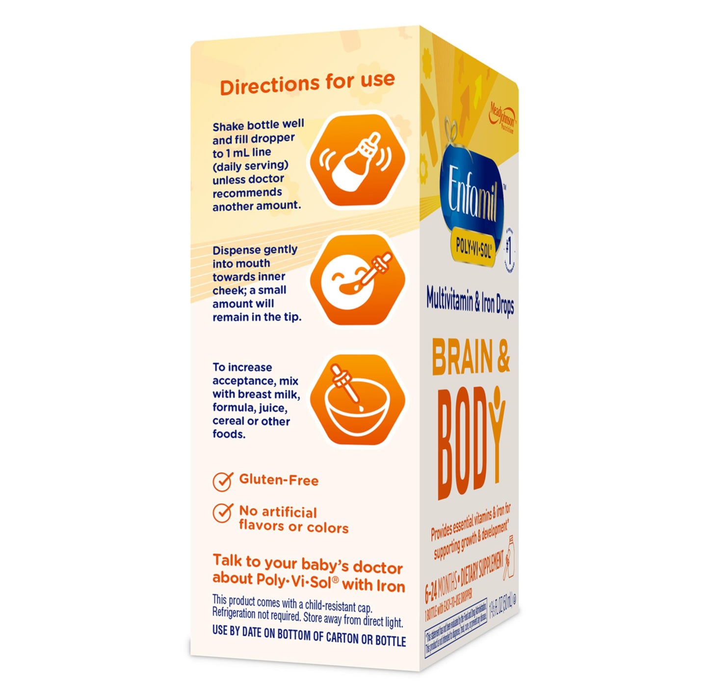 Pack multivitamínico líquido Enfamil Poly-Vi-Sol con hierro para bebés