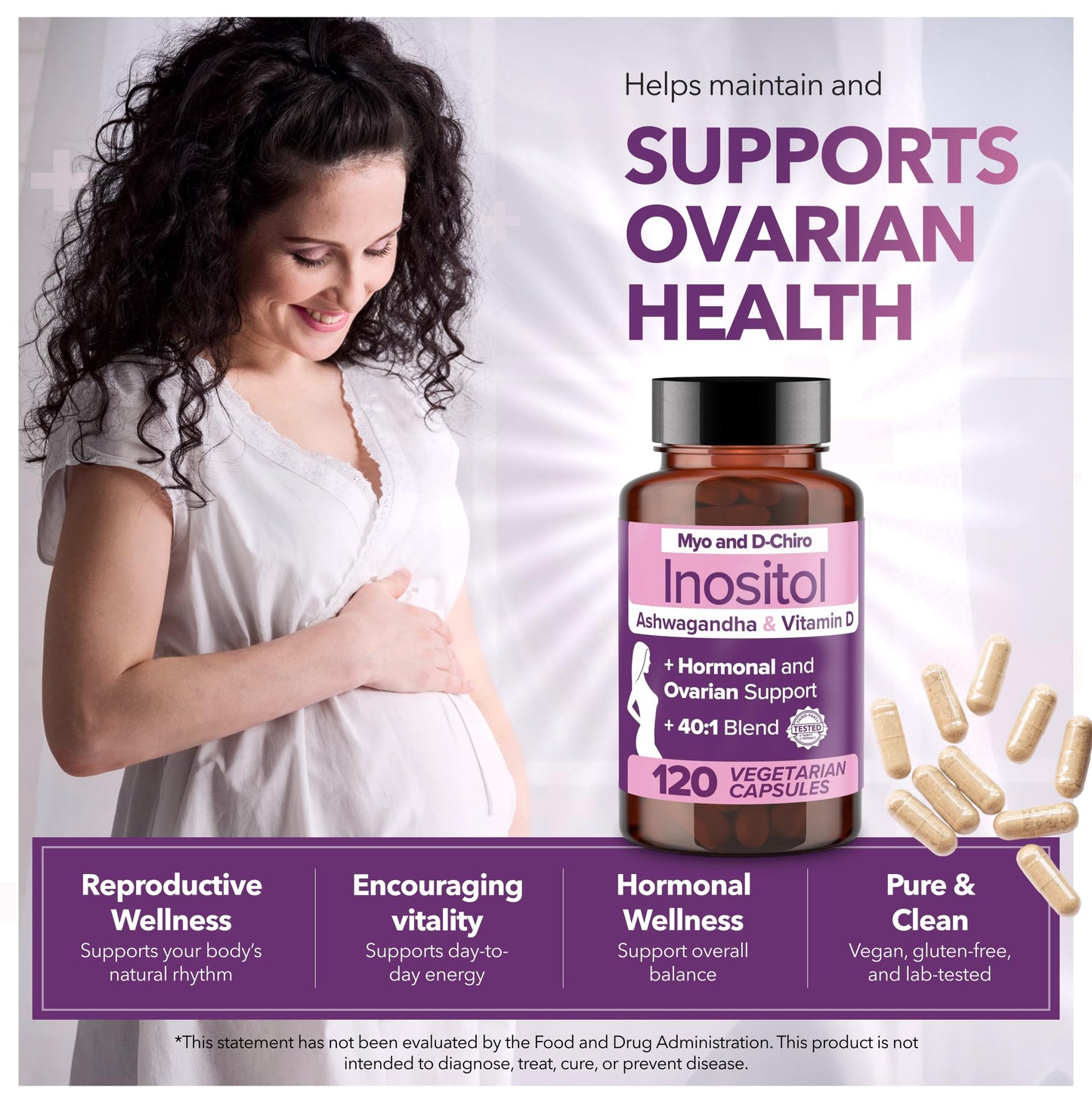Pack de suplemento Intimate Rose inositol balance hormonal