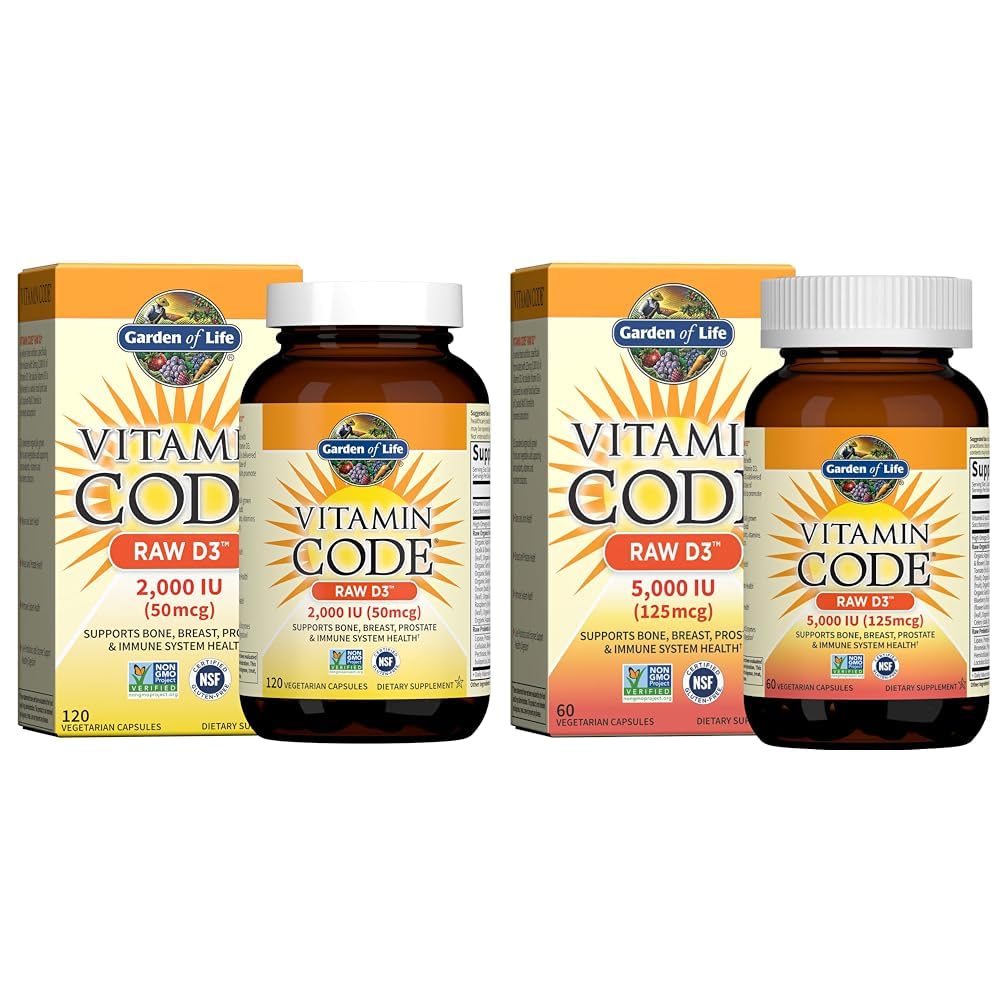 pack suplementos vitamina d3 2000 y 5000 iu garden of life