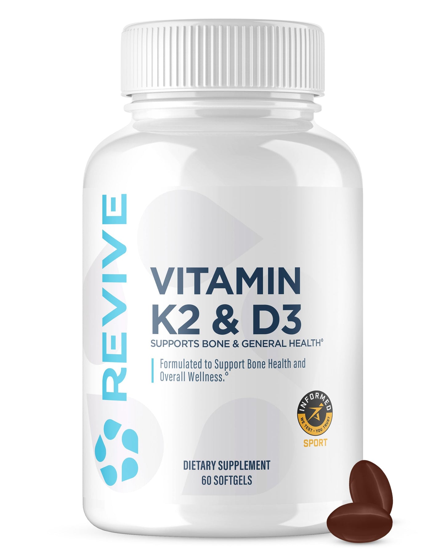 Pack vitamina d3 y k2 revive md envases