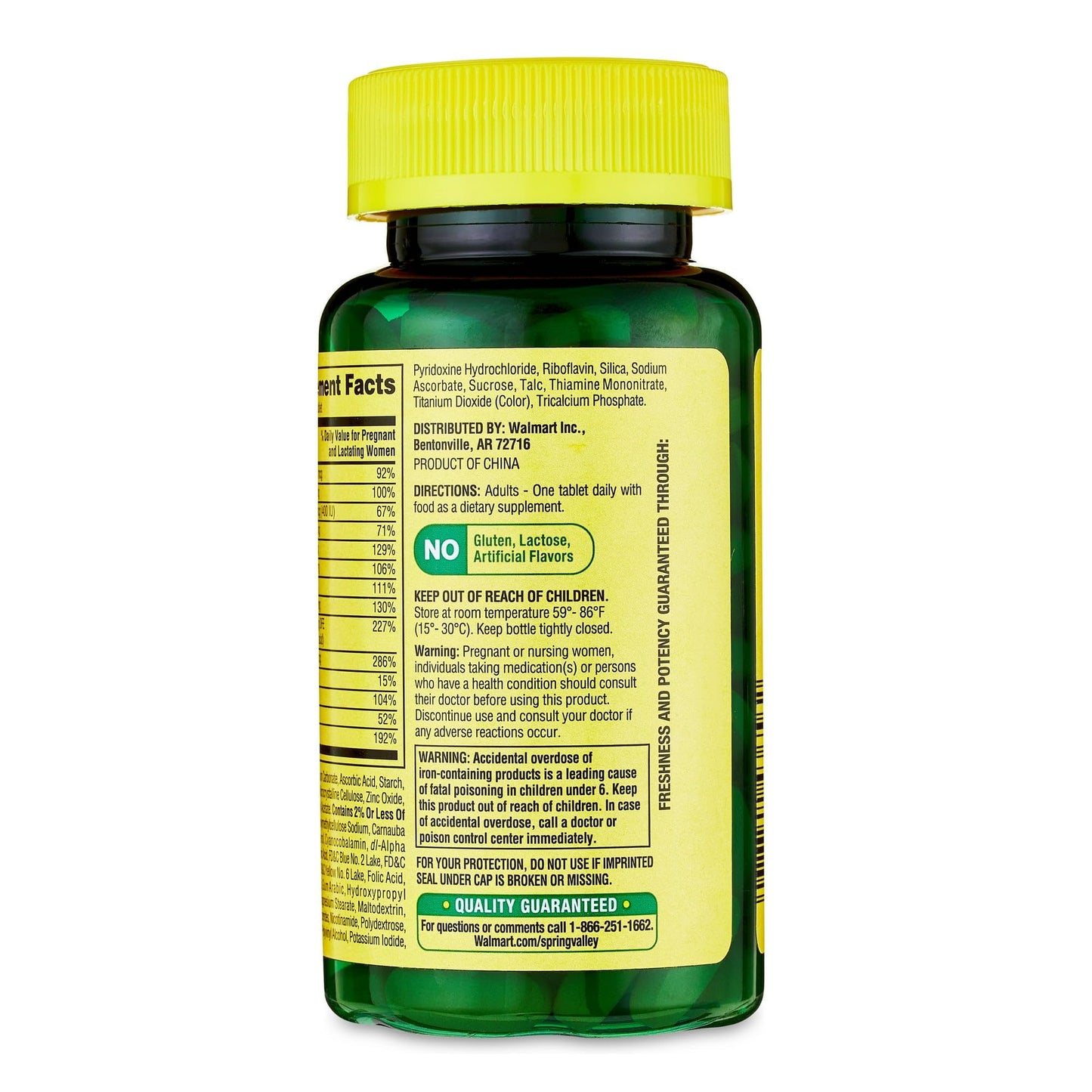 Paquete 100 tabletas multivitamÃnico prenatal Spring Valley