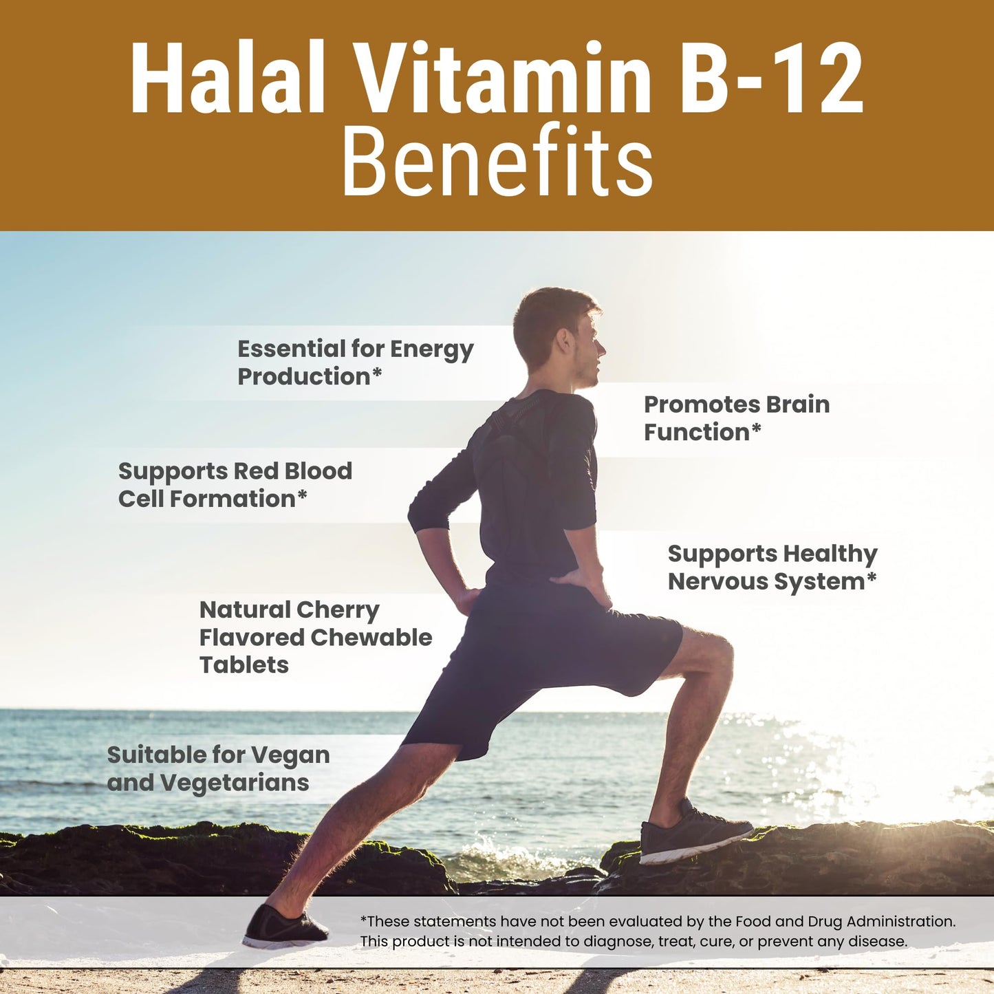 Paquete 120 tabletas vitamina b12 masticables aptas para veganos