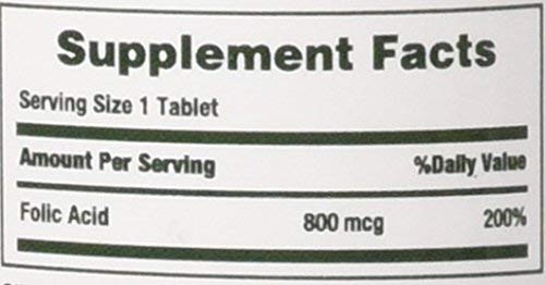 Paquete 2 ácido fólico 800 mcg Nature's Bounty