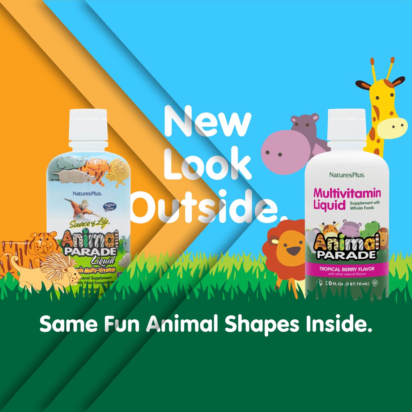 Paquete 2 multivitamínicos líquidos Animal Parade para niños