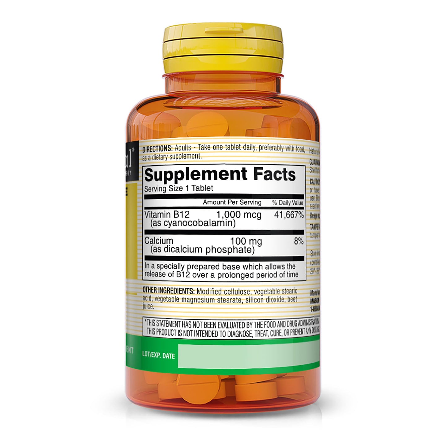 Empaque paquete 3 frascos vitamina B12 Mason Natural 1000 mcg