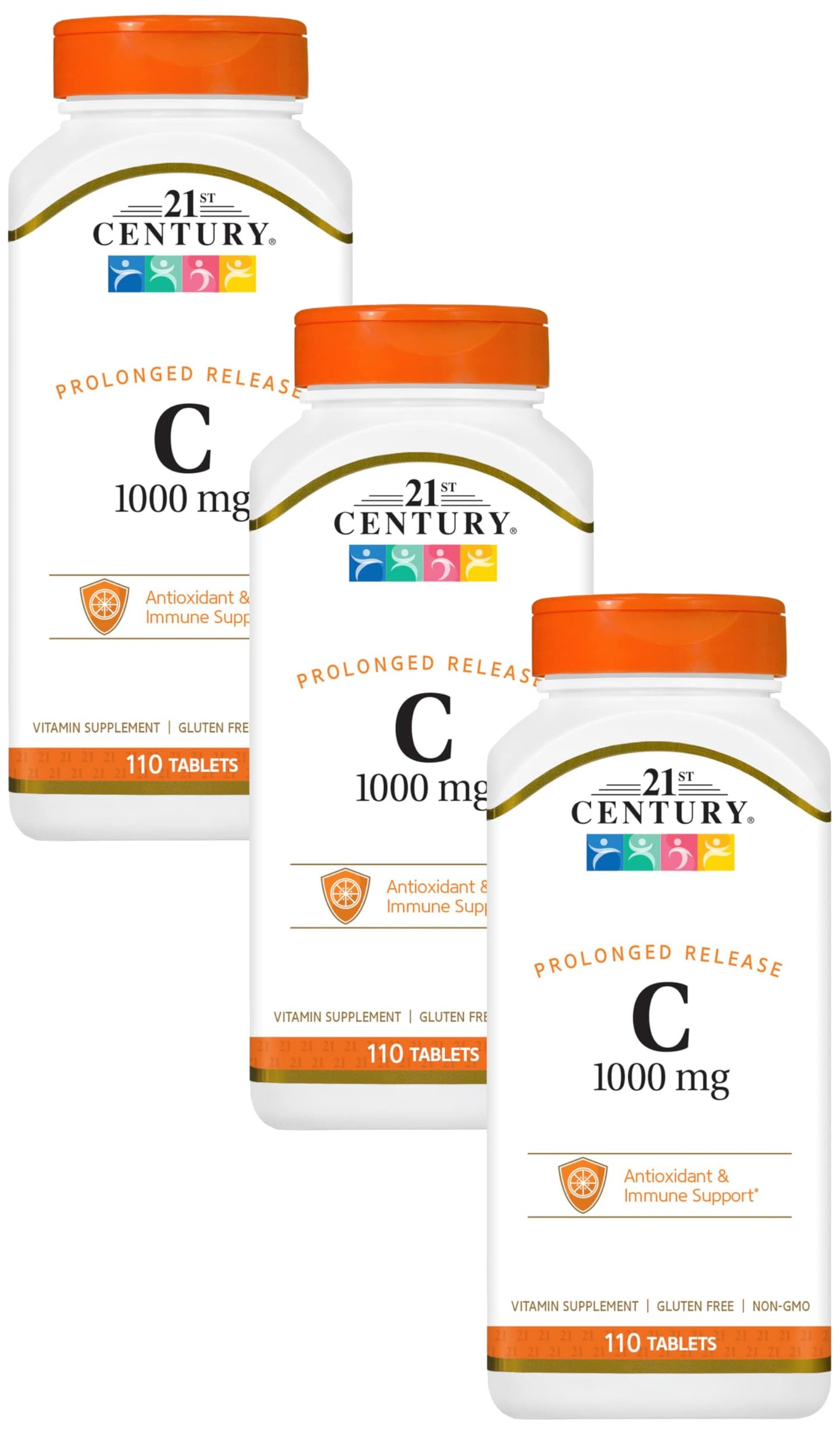 Paquete 3 de tabletas vitamina C 1000mg 21st Century