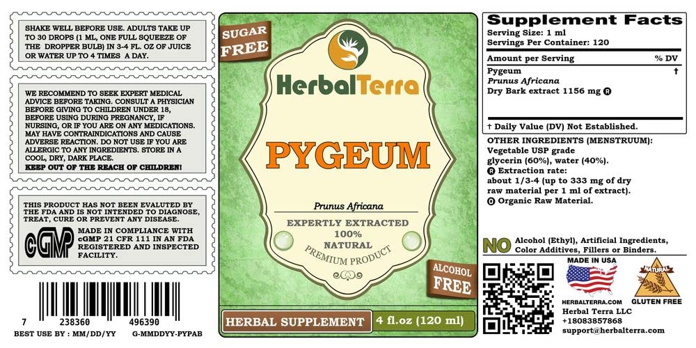 Paquete de 4 botellas de extracto líquido sin alcohol HerbalTerra