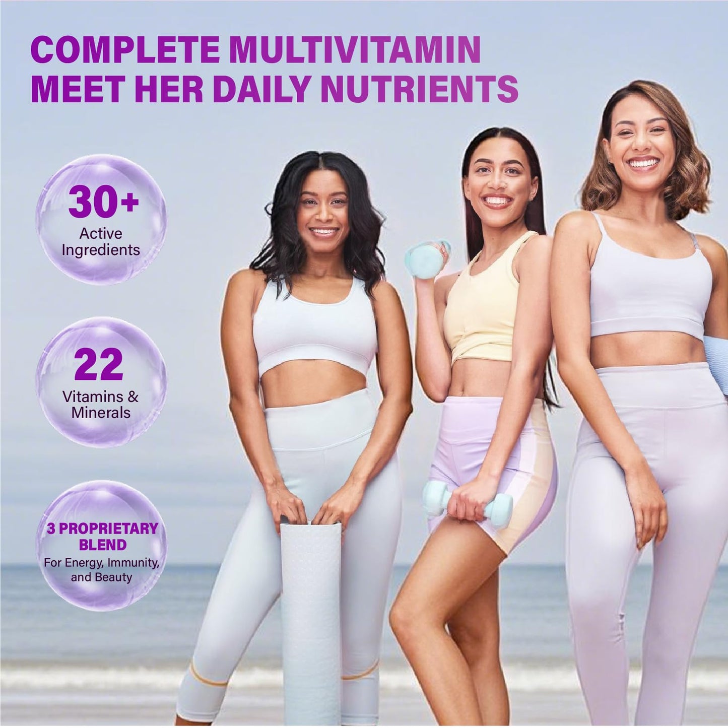 Presentación paquete 60 gomitas para apoyo inmune y belleza mujer