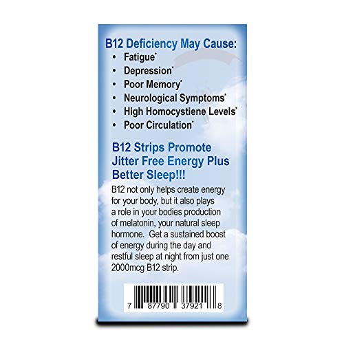 Paquete de 90 tiras vitamina B12 Essential Source sublingual