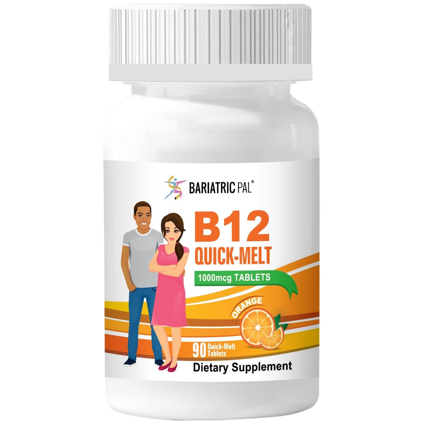 Paquete BariatricPal Vitamina B12 1000mcg rápida disolución naranja