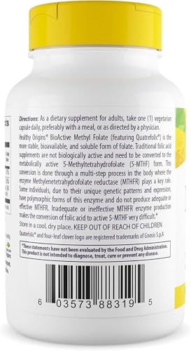 Paquete cápsulas Healthy Origins Metilfolato para salud neurológica