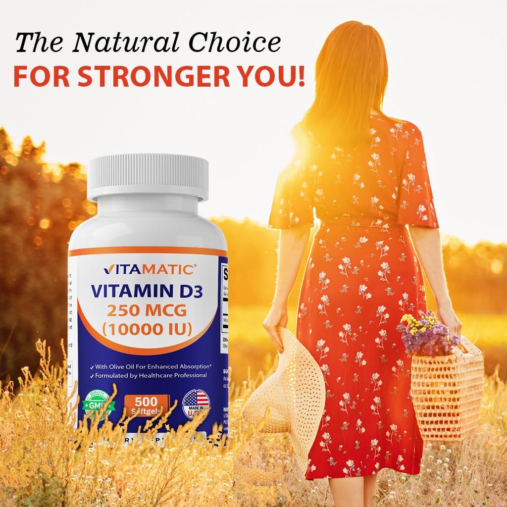 Paquete completo Vitamatic vitamina D3 10000 UI 500 softgels