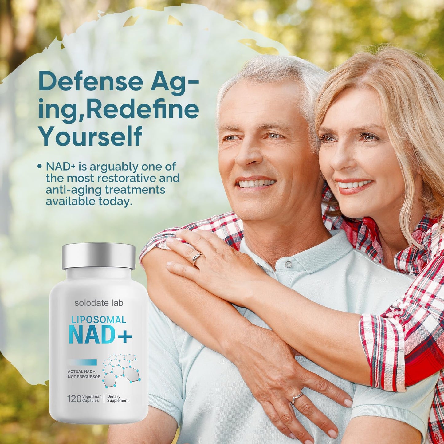 Paquete cuatro unidades suplemento liposomal NAD+ solodate lab