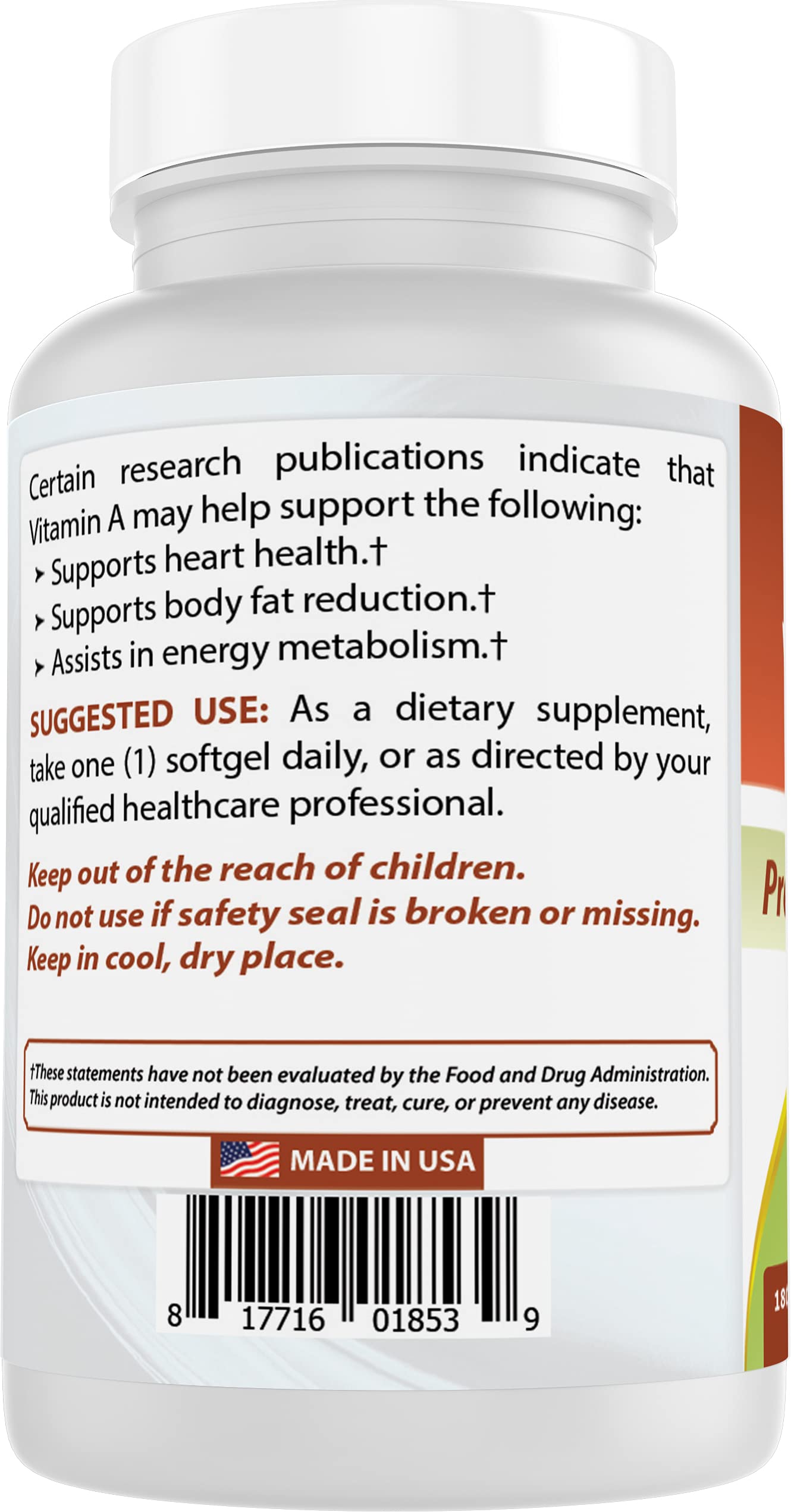 Paquete doble cápsulas vitamina A Best Naturals 25000 ui