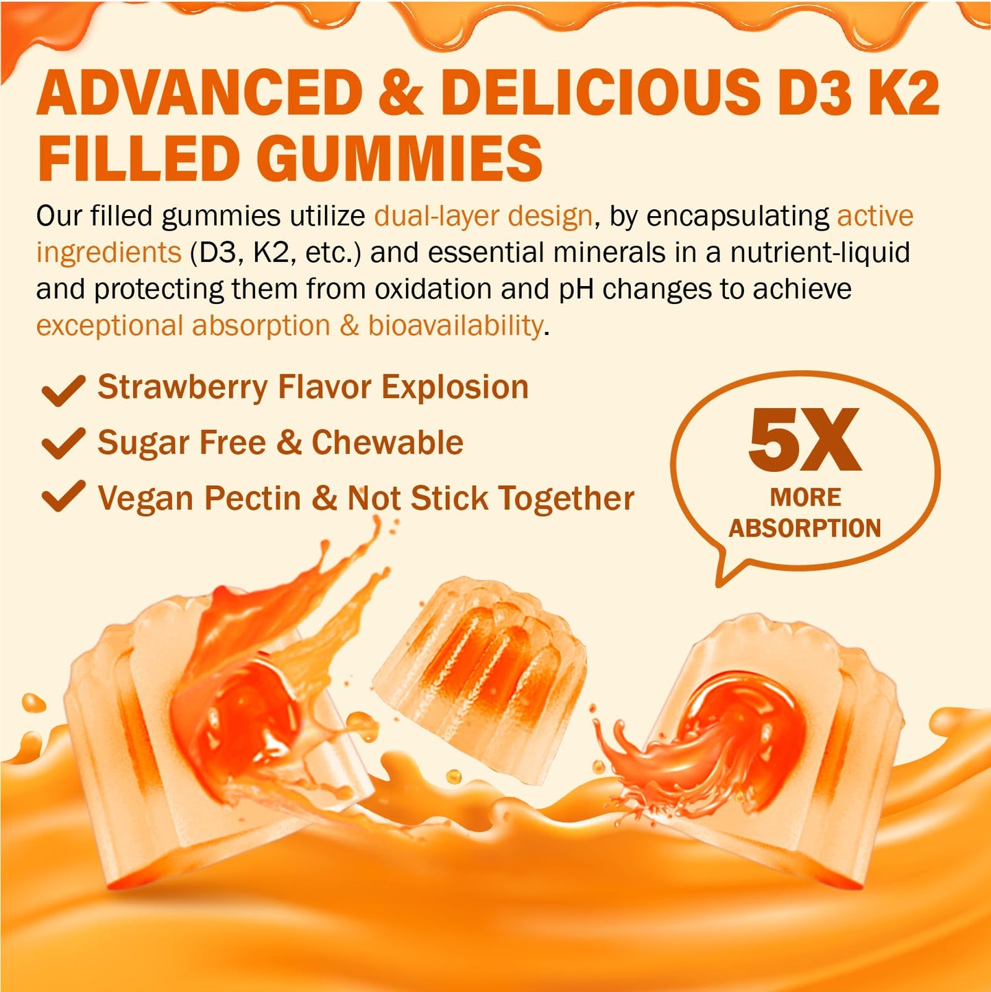 Paquete doble gomitas vitamina d3 k2 tcemundry