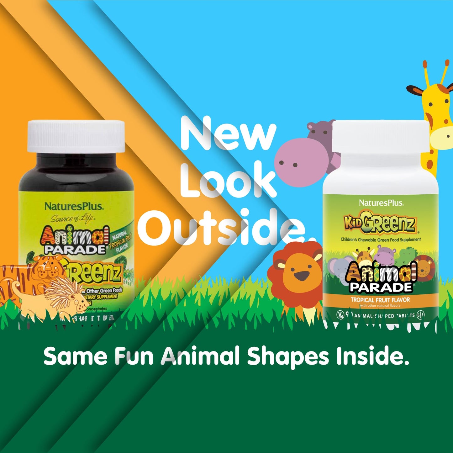 Paquete doble KidGreenz superalimento infantil Animal Parade