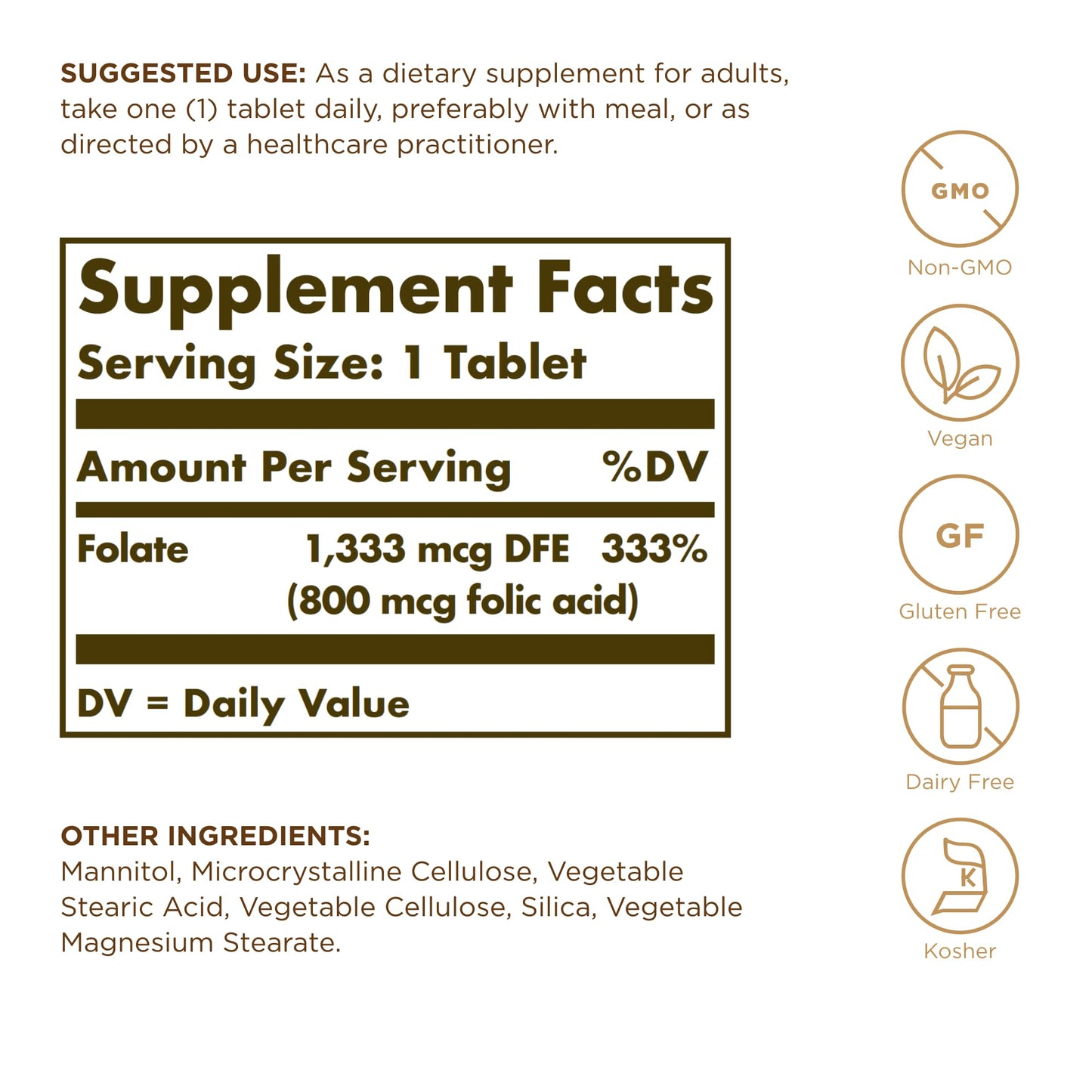 Paquete doble Solgar folato vitamina prenatal 200 tabletas