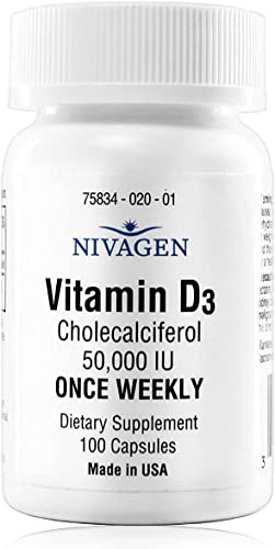 Paquete doble suplemento vitamina D3 50,000 UI Nivagen